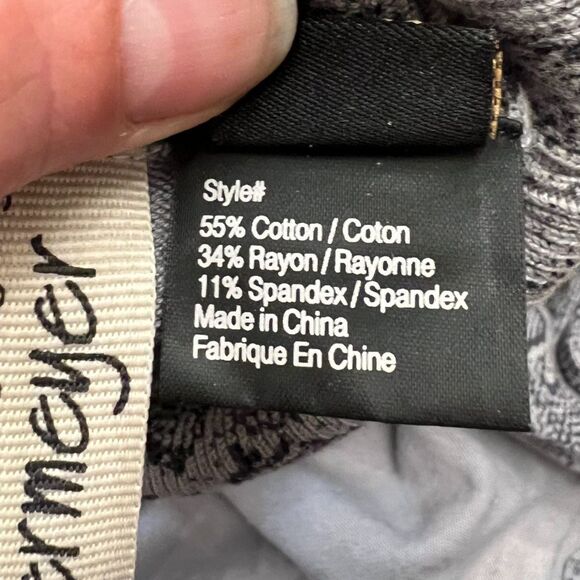 Obermeyer cotton blend gray animal print turtleneck tunic python sz S P2P 17-19" - Picture 4 of 8